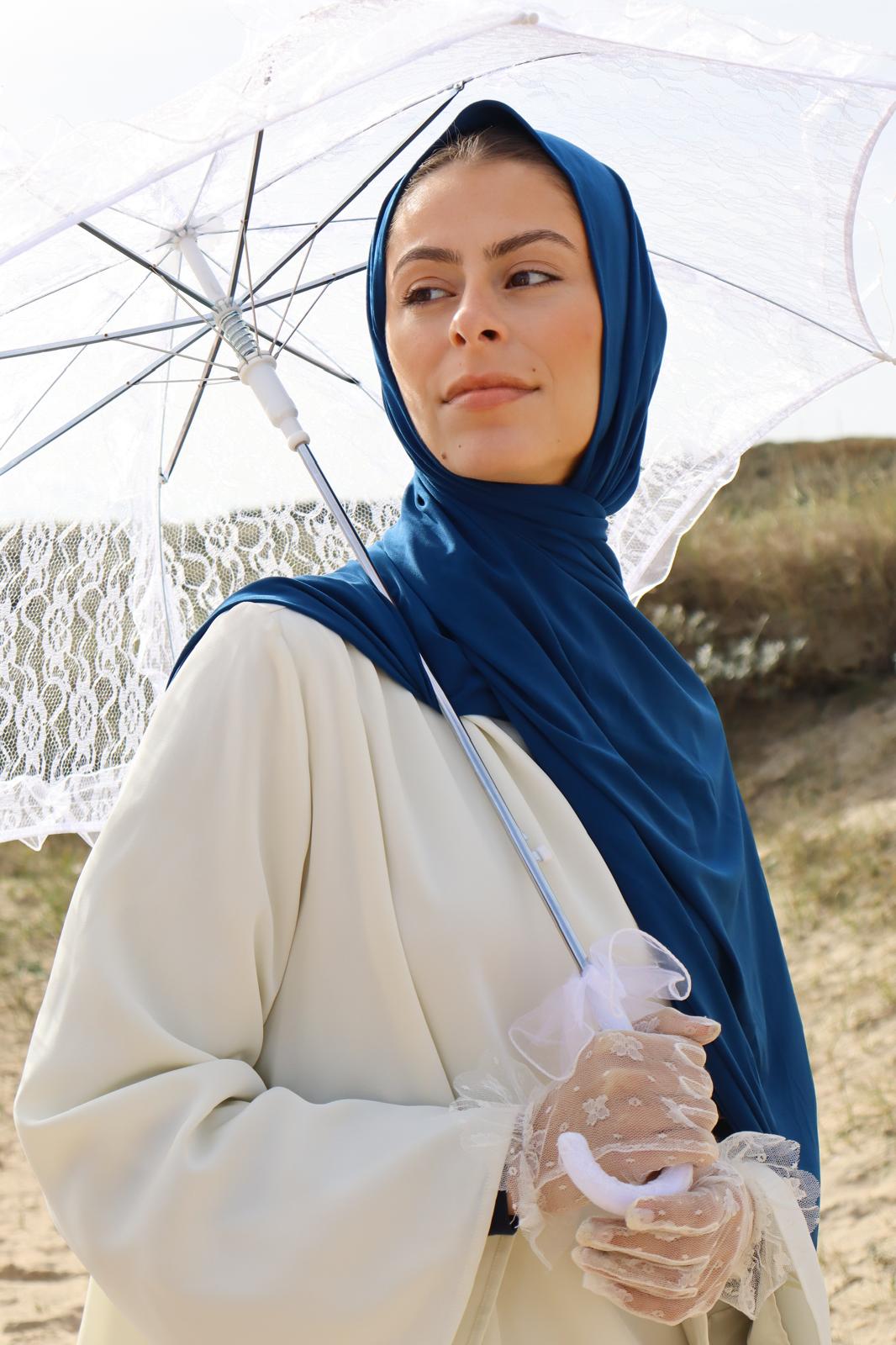 Model wearing our regular scarf.